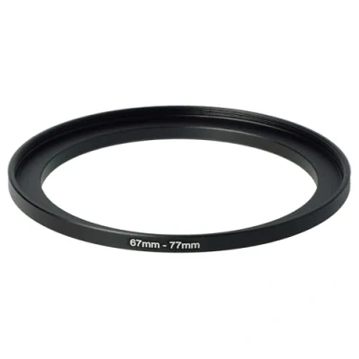 Afbeelding van vhbw Step up adapter 67mm naar 77mm camera lens metaal zwart