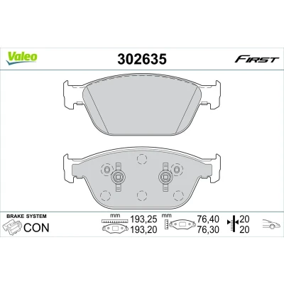 Afbeelding van Valeo Remblokset 302635
