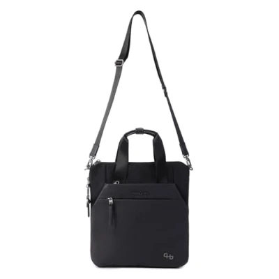 Afbeelding van Hedgren Schoudertas Handtas met laptopvak Roku Vertical Tote Bag Black Zwart