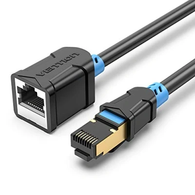 Afbeelding van Vention Cat 6 Ethernet verlengkabel RJ45 netwerkkabel mannelijk vrouwelijk 1000 Mbps 250 MHz, ondersteunt Cat6/Cat5e/Cat5, compatibel met PS4 PS5 Xbox TV Box PC Router Modem Switch (0,5