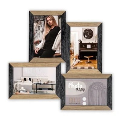 Afbeelding van Zep Fotolijst DN485B Vercelli Black 4Q 4x 10x15 cm