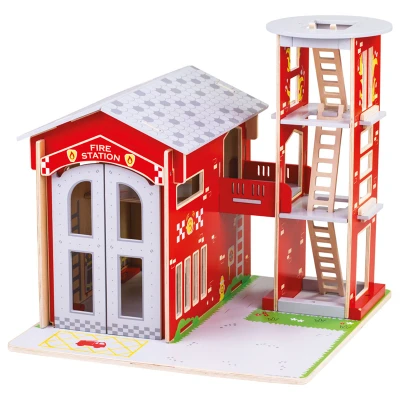 Afbeelding van Bigjigs Toys Houten Brandweerkazerne