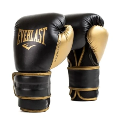 Afbeelding van Everlast Powerlock 2r Training Glove, Black/gold 14 OZ
