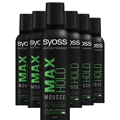Afbeelding van 6x Syoss Max Hold Haarmousse 250 ml