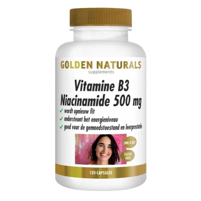 Afbeelding van Vitamine B3 Niacinamide 500 Mg 120 Veganistische Capsules Default Title