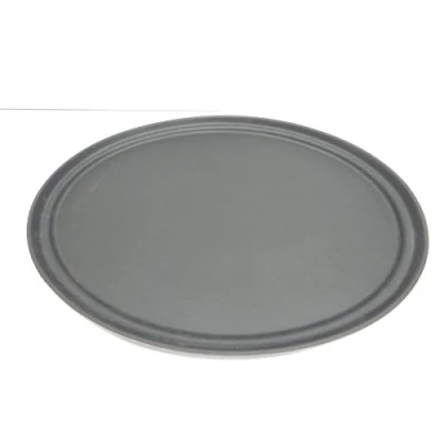 Afbeelding van Cambro Camtread ovaal antislip glasvezel dienblad zwart 68,5x56cm