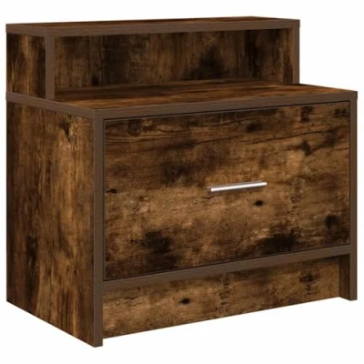 Afbeelding van vidaXL Nachtkastje met lade 51x31x47 cm gerookt eikenkleurig