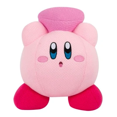 Afbeelding van Tomy Kirby: Kirby met Heart Nuiguru Knit Knuffel 9cm