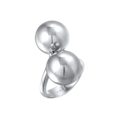 Afbeelding van Elli RUND Design Ring, Dames, Maat: 54, Silber