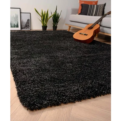 Afbeelding van Hoogpolig Tapijt/Vloerkleed Shaggy Grand Effen Antraciet 160x230 Cm