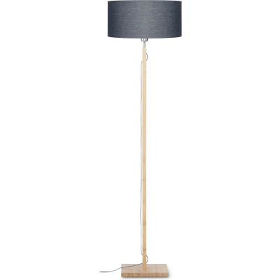 Afbeelding van GOOD&amp;MOJO Vloerlamp Fuji Donkergrijs/Bamboe Ø47cm Grijs