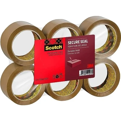 Image de scotch 3m ruban adhésif d&#039;emballage heavy, 50 mm x 66 m noir