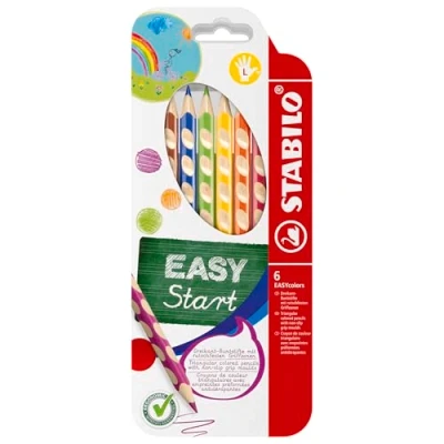 Afbeelding van STABILO EASYcolors kleurpotloden, ergonomische linkshandigen, 6 stuks