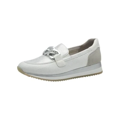 Image de Jana Pantoufles pour femme avec semelle épaisse Vegan Blanc/argenté Taille 39 EU, Blanc/argenté, EU