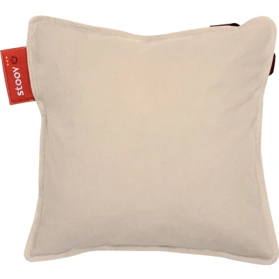 Afbeelding van Stoov Ploov 45x45 Canvas Sandstone Beige Draadloos Warmtekussen Verwarmd zitkussen