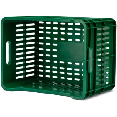Afbeelding van Fiets Gerecyclede fietskrat Urban Proof Click 30 liter Retro Groen
