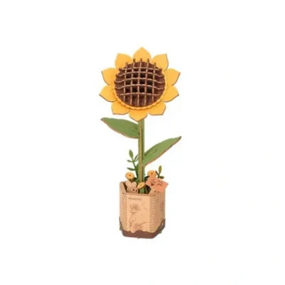 Afbeelding van Robotime Sunflower TW011 Zonnebloem Knutselen DIY Houten bouwpakket Volwassenen