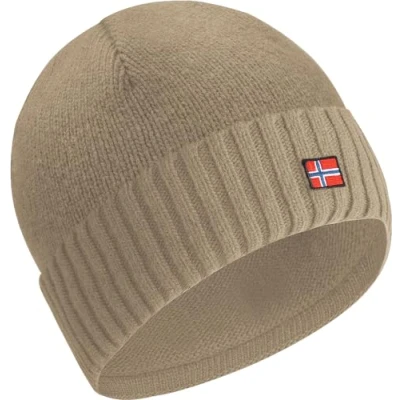 Afbeelding van ACE Norway wintermuts, gebreide muts van schapenwol voor volwassenen, wollen dames en heren, Beige