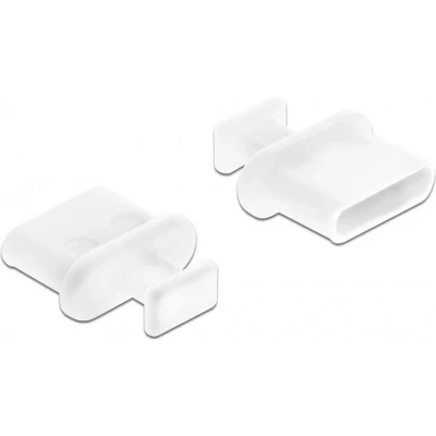 Afbeelding van Afsluit cover / Poortbeschermer voor USB C (v) poorten met greep (10 stuks) wit