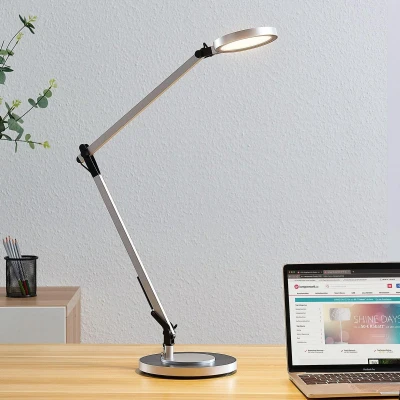 Afbeelding van LED burealamp Rilana met dimmer, zilver