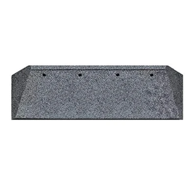 Afbeelding van bepco Stoeperhelling met aan beide zijden helling, 100 x 25 10 cm (l b h), rubber (zwart) deurdrempelhelling bevestigingsringen