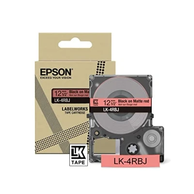 Afbeelding van Epson LK 4RBJ Tape Zwart op rood