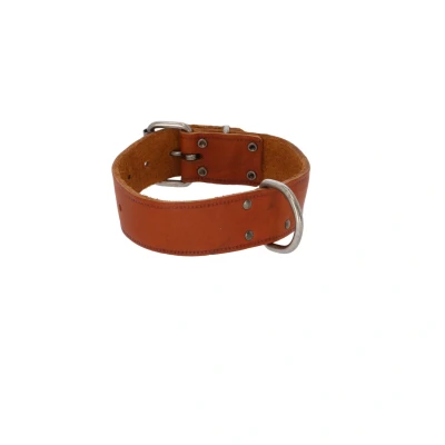 Afbeelding van Adori Halsband Vetleder Met Print Cognac Hondenhalsband 50x4.0 cm