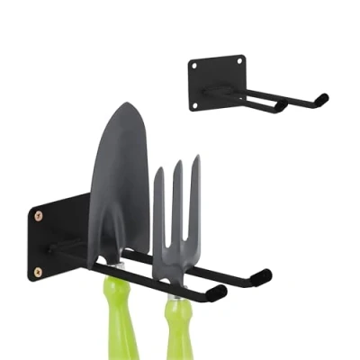 Afbeelding van Relaxdays gereedschapshaken set van 2 stalen gereedschapshouder 24 cm bezemhouder