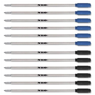 Afbeelding van 8513 balpenvullingen compatibel met Cross Pen 6 x BLUE INK + BLACK