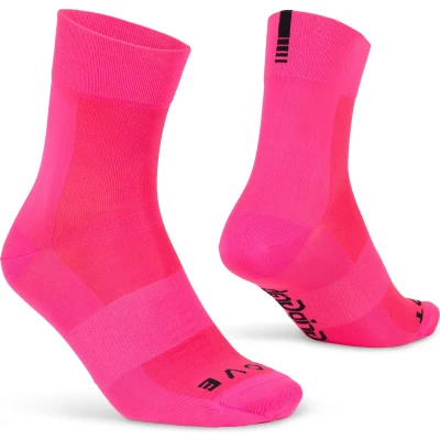 Afbeelding van GripGrab Lightweight SL Performance Zomer Fietssokken 1 Paar Coolmax Wielersport Sokken Regular Cut Roze Hi Vis Unisex Maat M (41 44)