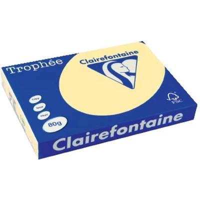 Afbeelding van Clairefontaine Trophée Pastel, gekleurd papier, A3, 80 g, 500 vel, kanariegeel papier