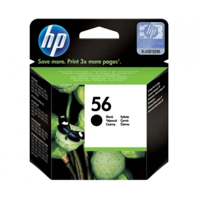 Afbeelding van HP Inktcartridge C6656AE 56 zwart