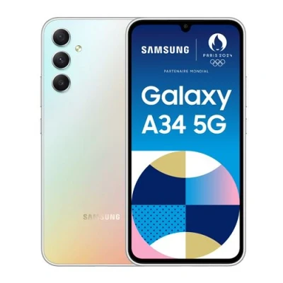 Afbeelding van Samsung Galaxy A34 128GB A346 Zilver met Proximus abonnement 150 minuten + 5000 MB 4G