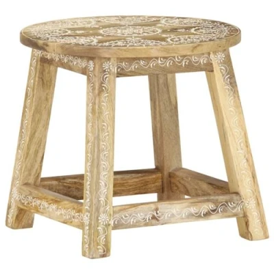 Afbeelding van vidaXL Kruk handgeschilderd 38x38x35 cm massief mangohout