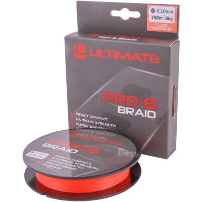 Afbeelding van Ultimate Pro 8 Braid 0.25mm 16kg 150m Fluo Orange Gevlochten lijn