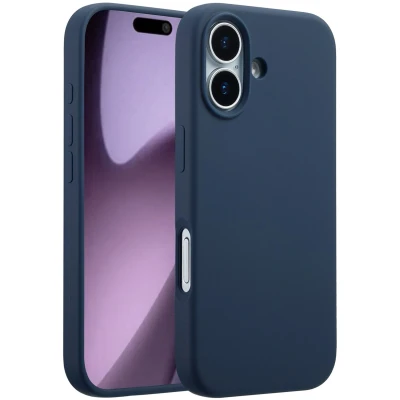 Afbeelding van Accezz Liquid Silicone Backcover met MagSafe voor de Apple iPhone 17 Dark Blue