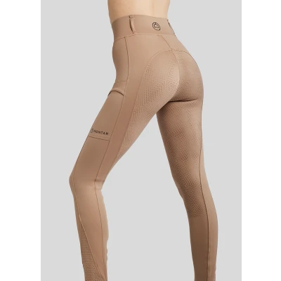 Image de Montar Legging d&#039;Équitation MoRosie Pintucks Crystals Full Grip Marron