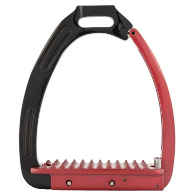 Afbeelding van BR Stijgbeugels Lavarone Zwart/Rood 12cm