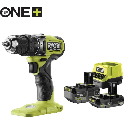 Afbeelding van RYOBI BORSTELLOZE 18V ONE+ 54 Nm klopboormachine schroevendraaier 2 batterijen 4 &amp; Ah, lade...