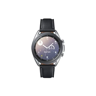 Image de Samsung Galaxy Watch 3 41 mm argent mystique montre intelligente avec bande cuir affichage 1.2&quot; 8 Go Wi Fi NFC Bluetooth 48.2 g