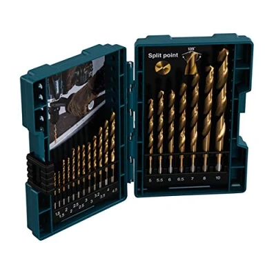 Afbeelding van Makita 19 Delig Metaalborenset D 67527 Diameter 1,5 10 mm HSS TIN Metaal