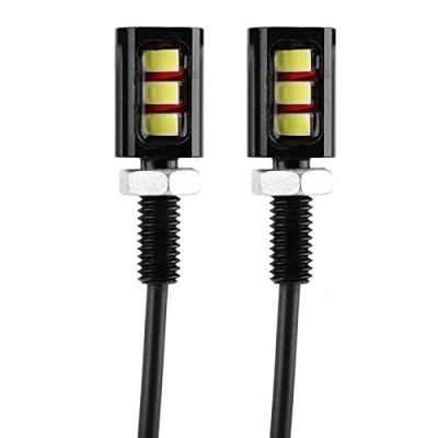 Afbeelding van Kentekenplaatlicht, 12 V, led, kentekenplaatverlichting, waterdicht, schroeven, bout, universele verlichting voor auto, motorfiets (wit licht) + kentekenplaatverlichting