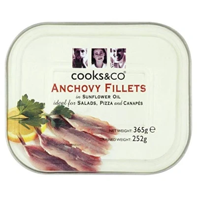 Afbeelding van Cooks &amp; Co Anchovy Anchovies zonnebloemolienet, 365 g