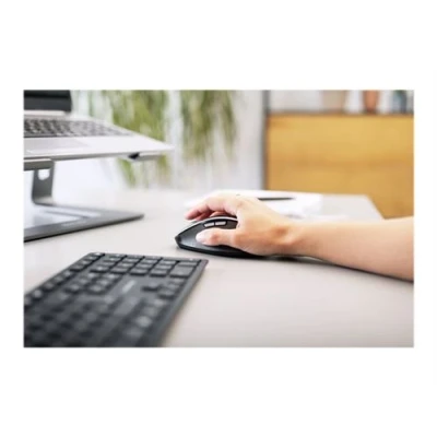 Image de CHERRY DW 9500 SLIM Ensemble clavier et souris sans fil 2.4 GHz Bluetooth 4.0 US avec le symbole de l&#039;euro commutateur : SX gris noir emballage plastique