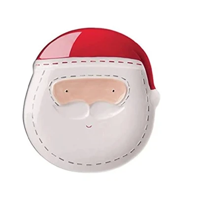 Afbeelding van Excelsa Xmas Country Style borden, keramiek, wit/rood