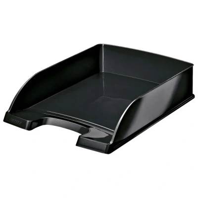 Image de leitz corbeille à courrier plus wow, a4, polystyrène, noir