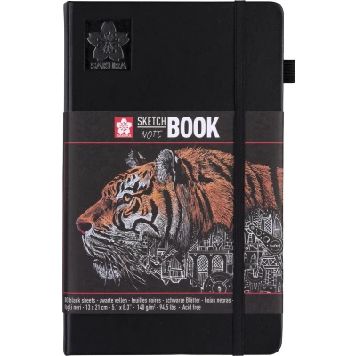 Afbeelding van Schets notitieboek Sakura 13x21cm 140gr 80vel zwart