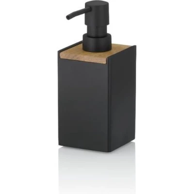 Afbeelding van Zeepdispenser, Hout, Zwart Kela Cube