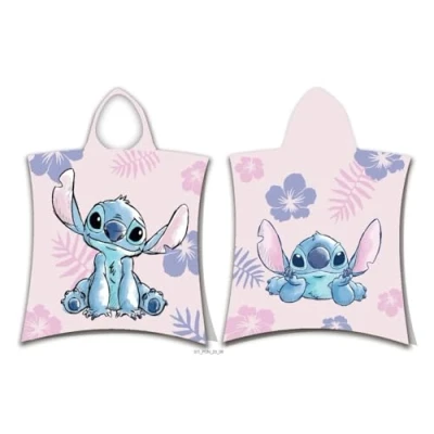 Afbeelding van Disney Lilo &amp; Sttich Poncho, Flower 50 x 115 cm Katoen