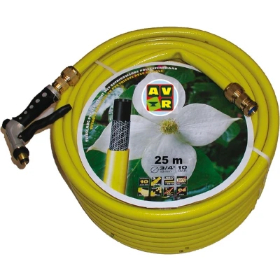 Afbeelding van Talen Tools Getricoteerde Gele Slang High Twist Resistant System &quot;3/4&quot;&quot; 25 meter met Koperen Koppelingen